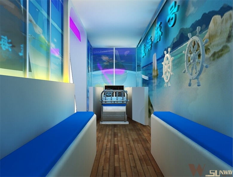 蓝海豚游船商场展厅设计